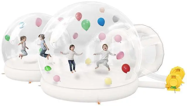 Main image of 11.5&8.2FT Inflatabla Bubble Bounce House, Double Bubble House Inflatable Dome with 2 750W Air Blowers for Birthday Parties, Wedding and Gender Revealing