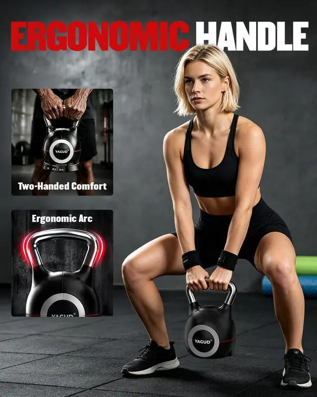 Alt view image 4 of 7 - Adjustable Kettlebell for Strength Training, Quick-Change 22.5lbs/44lbs Kettle Bells Weights Set with 7 Levels, Heavy Kettlebell Set for Home Gym, Swings & Full-Body Workouts
