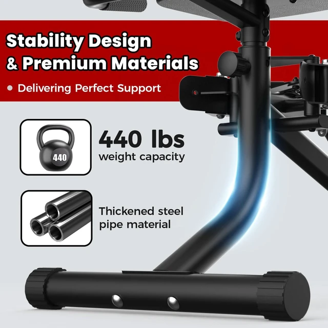Alt view image 6 of 7 - Hip Abductor Machine for Home Gym, 9 Levels Glute Workout Equipment, Booty Builder with 2 Resistance Bands, 2 in 1 Glute & Thigh Abductor Machine for Women & Men