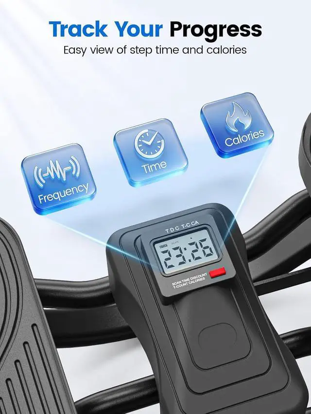 Alt view image 5 of 7 - Rock Stepper for Exercise at Home, Portable Rock Stepper Side to Side with Resitance Bands,Full Body Workout Stepper Exercise Machine Low-Impact Knee-Friendly for Office