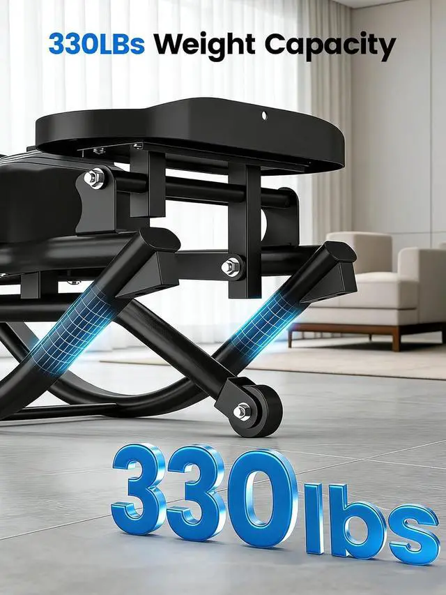 Alt view image 6 of 7 - Rock Stepper for Exercise at Home, Portable Rock Stepper Side to Side with Resitance Bands,Full Body Workout Stepper Exercise Machine Low-Impact Knee-Friendly for Office