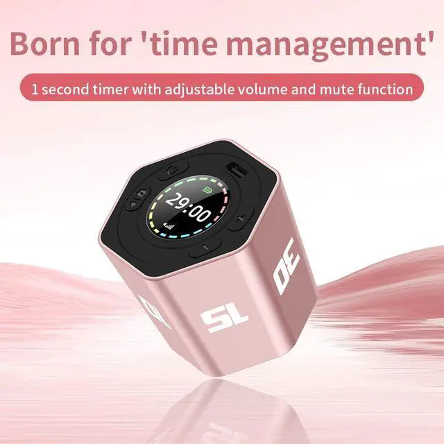 Alt view image 5 of 7 - 6-Sided Flip Countdown Timer, Rotating Multi-Face Time Cube, Kitchen Cooking Timer, Study Fitness Clock, Self-Discipline Workout Tool - blue