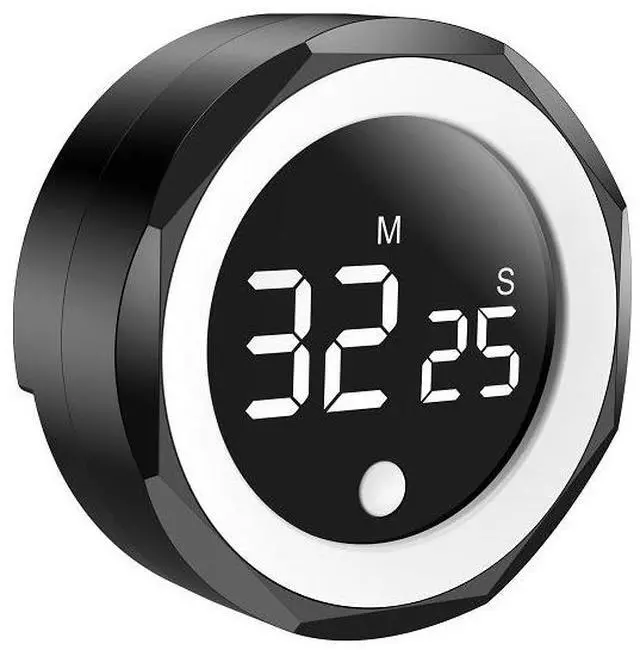 Main image of Self-Discipline Rotating Timer, Magnetic LED Silent Countdown Timer, Mute Vibrant Alert, for Kitchen Cooking, Study, Fitness, Skincare, Task Reminder