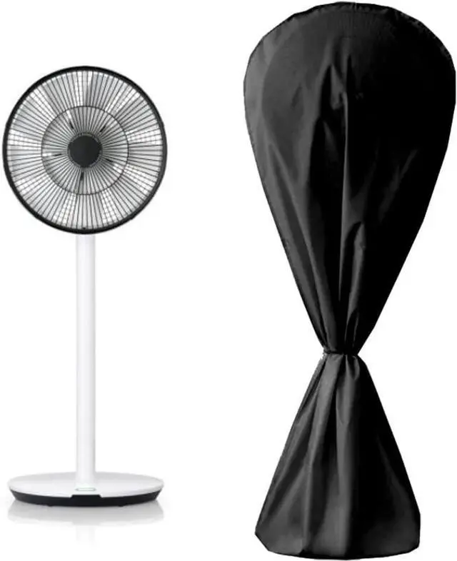 Main image of SUNSURE Floor Fans Cover 57x29in Electric Fan Dust Cover Waterproof Dustproof Cover Fans Protection for Floor Pedestal Stand Fans (Black)