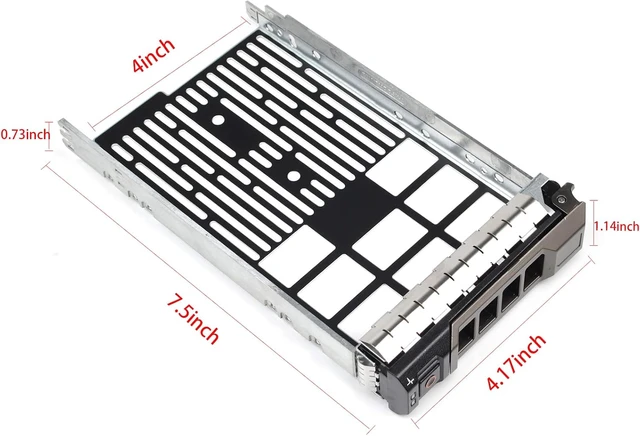 Alt view image 3 of 7 - 2-Pack Hard Drive Tray Caddy 3.5 SSD Caddy F238F 0F238F SAS SATA Hard Drive Bracket Compatible for Dell Poweredge T330 T430 T630 R230 R330 R430 R530 R630 R730 R730XD R930