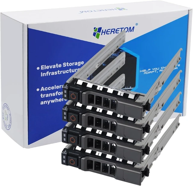Main image of 4-Pack Hard Drive Bracket 2.5" G176J HDD Caddy SAS SATA Hard Drive Caddy Compatible with Dell PowerEdge R610 R620 R710 T710 R720 R815 R820