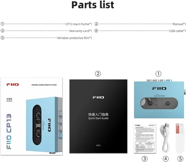Alt view image 4 of 7 - FiiO CP13 Cassette Player (Transparent)