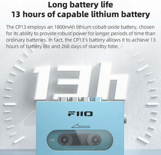 Alt view image 6 of 7 - FiiO CP13 Cassette Player (Transparent)