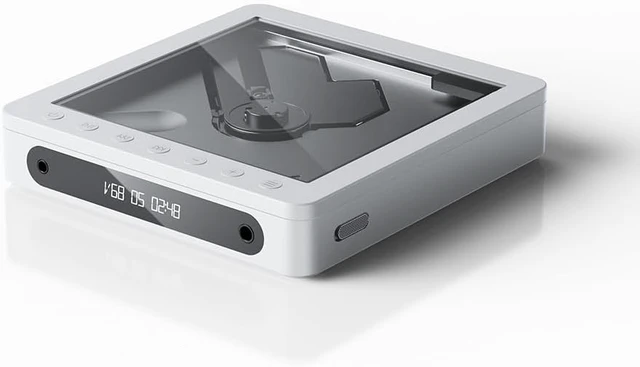 Alt view image 2 of 7 - FiiO DM13 Multifunctional Portable Stereo CD Player with Long-Lasting Battery, Supports USB Ripping, Optical/coaxial/3.5mm/4.4mm outputs (Skylight Bluetooth) Silver Bluetooth
