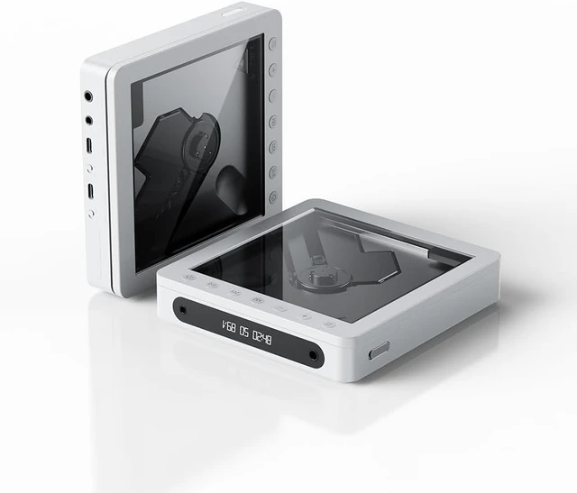 Alt view image 4 of 7 - FiiO DM13 Multifunctional Portable Stereo CD Player with Long-Lasting Battery, Supports USB Ripping, Optical/coaxial/3.5mm/4.4mm outputs (Skylight Bluetooth) Silver Bluetooth