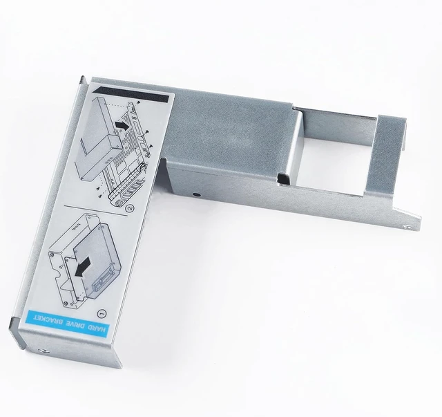 Alt view image 3 of 5 - Pack-2 9W8C4 Y004G WWGPK SSD Adapter Bracket Compatible for 3.5" X7K8W KG1CH T440 R530 R540 R440 R740 R730 R430 SAS SATA Hard Drive Tray Caddy Enclosure with Screws