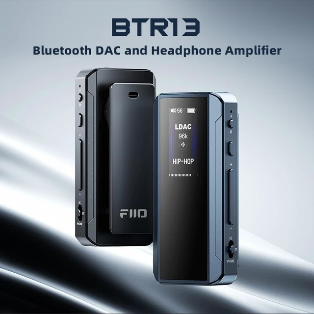 Alt view image 3 of 7 - FiiO BTR13 Bluetooth Headphone Amplifier with LDAC, aptX Adaptive, aptX HD, AAC (Dual CS43131 3.5mm Unbalanced & 4.4mm Balanced Output) (Black) blue