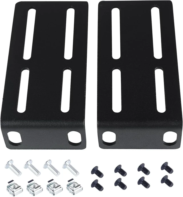 Alt view image 4 of 4 - Rack Mount Kit for 19" Switches, Universal Rack Ears Compatible with HP/ProCurve/Aruba/OfficeConnect/HPE Switches
