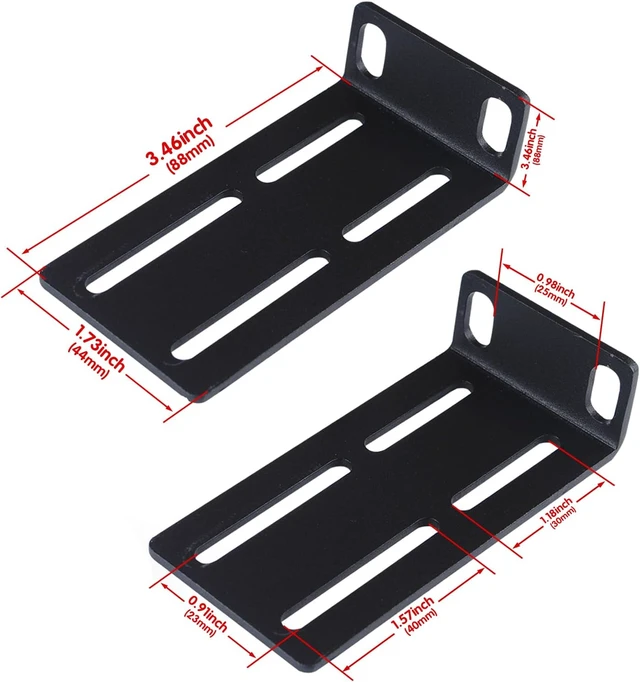 Alt view image 2 of 4 - Rack Mount Kit for 19" Switches, Universal Rack Ears Compatible with HP/ProCurve/Aruba/OfficeConnect/HPE Switches