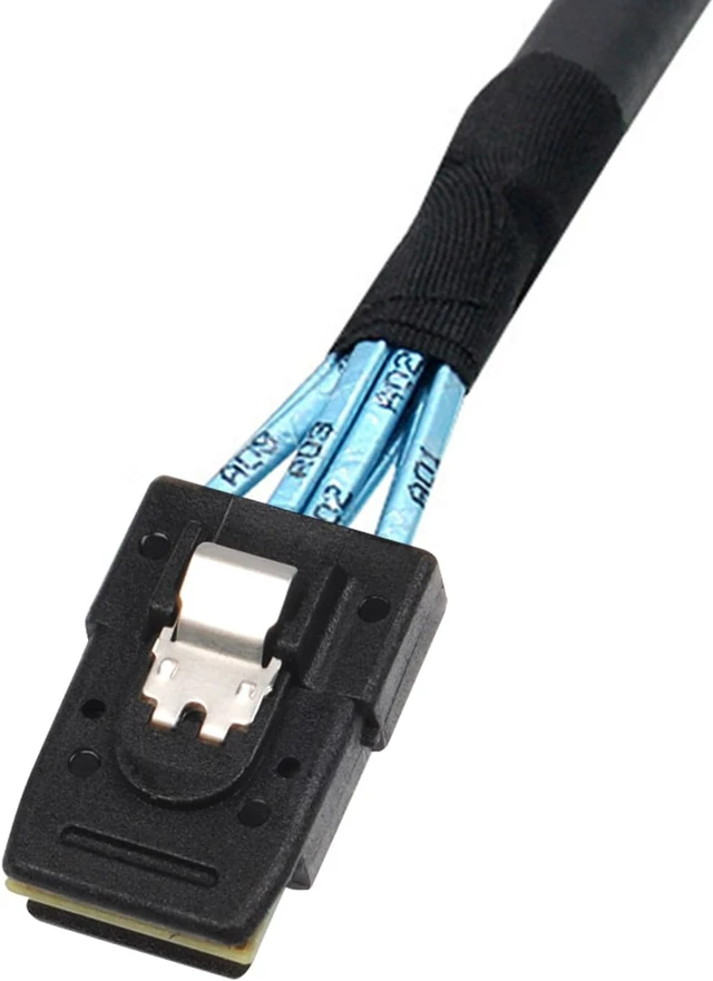 Alt view image 3 of 5 - 2pcs External Mini SAS 28AWG Male 26Pin SFF-8088 to Internal Mini SAS Male 36Pin SFF-8087 Data Cable 1M 3.3feet