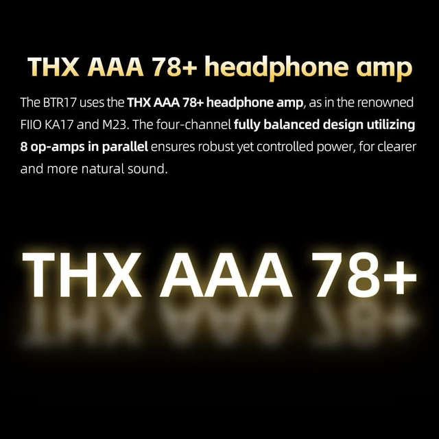 Alt view image 6 of 7 - FiiO BTR17 Bluetooth 5.4 USB DAC AMP with LDAC, aptX Lossless. Dual ES9069Q, 10-Band PEQ, THX AAA 78+amps 3.5mm Unbalanced & 4.4mm Balanced (Black)