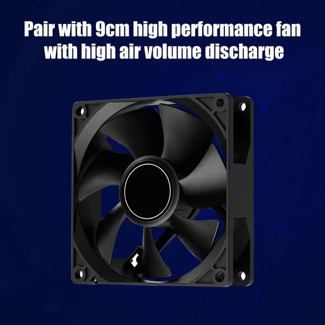 Alt view image 5 of 7 - CPU Cooler VWD01 0VWD01 CPU Fan with Aluminum Heatsink Internal Fans and Cooling Components Compatible for Dell XPS 8940 8500 8700 G5 5090 G5 5000 Optiplex 7080