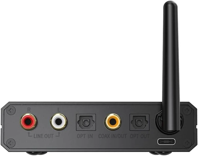 Alt view image 2 of 7 - FiiO BR13 HiFi Bluetooth 5.1 Music Receiver Long Range Bluetooth Adapter with USB DAC, LDAC/aptX Low Latency, OLED Display & RCA Optical Coaxial Output for Home Stereo,PC/TV