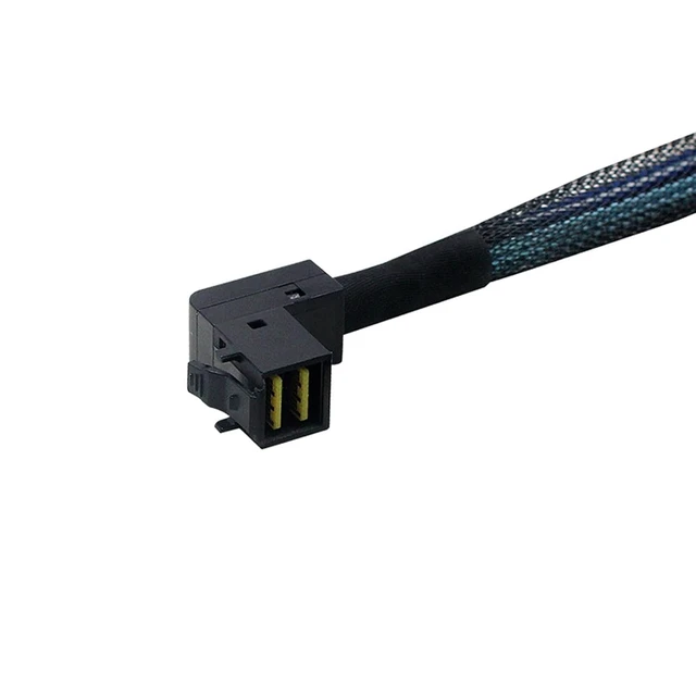 Alt view image 3 of 6 - 36-pin Internal Mini-SAS SFF-8643 HD Right Angle to 36-pin Mini-SAS HD Cable