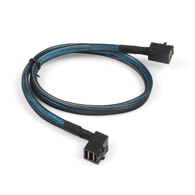 Alt view image 6 of 6 - 36-pin Internal Mini-SAS SFF-8643 HD Right Angle to 36-pin Mini-SAS HD Cable