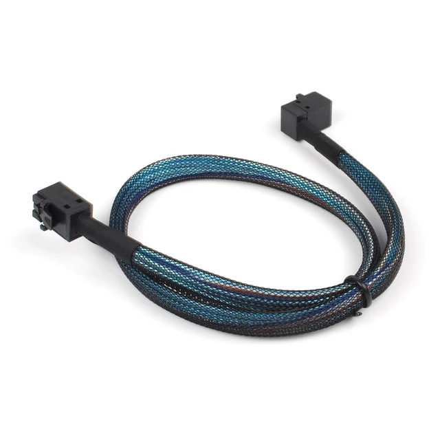Alt view image 5 of 6 - 36-pin Internal Mini-SAS SFF-8643 HD Right Angle to 36-pin Mini-SAS HD Cable