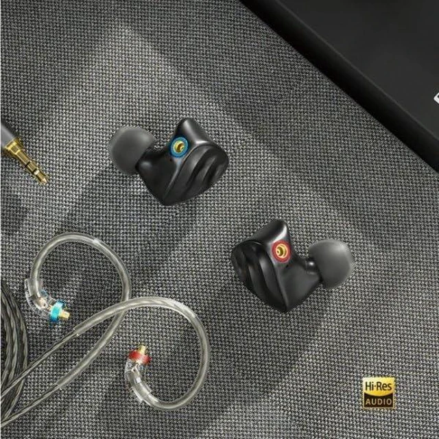 Alt view image 6 of 6 - FIIO FH3 HiFi Earphones 3 Drivers (1 Dynamic + 2 Knowles BA), in-Ear Earphones High Resolution, Bass Sound, High Fidelity for Smartphone/PC/Tablet