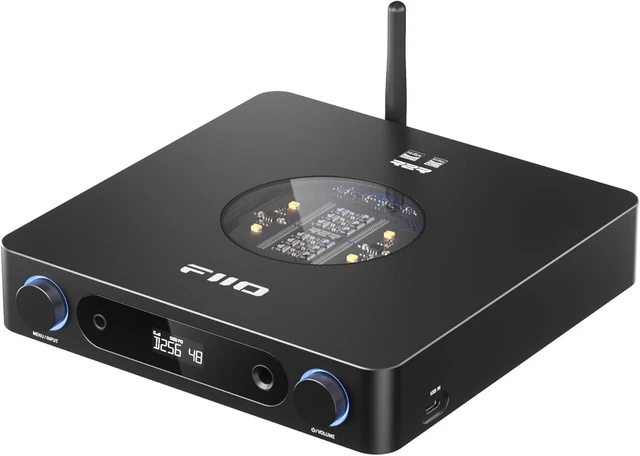 Alt view image 6 of 7 - FiiO K13 R2R Desktop DAC & Headphone Amp, High-Fidelity 24Bit R2R DAC, Powerful 2400mW Output, LDAC Bluetooth Streaming, Dual Power Supply, 10-Band PEQ, Balanced XLR & RCA Audio Output (Black)