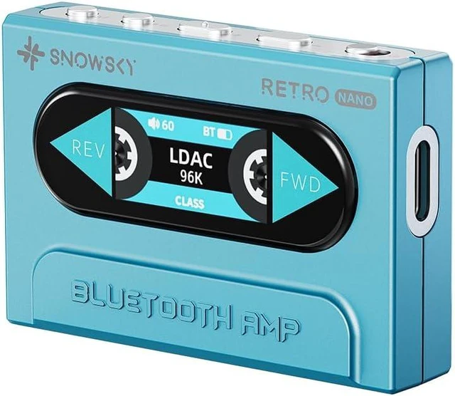 Main image of FiiO/Snowsky Retro Nano Bluetooth USB DAC AMP with LDAC, aptX Adaptive, aptX LL (3.5mm Unbalanced & 4.4mm Balanced Output) (White) blue