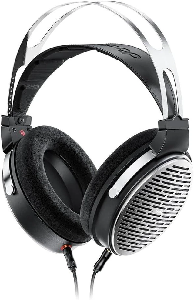 Main image of FiiO JT3 Over-Ear Open-Back Headphones, 50mm Dynamic Driver, PEK+PU Composite Diaphragm, Detachable 3.5mm Cable with Mic for Music & Gaming (Black) silver