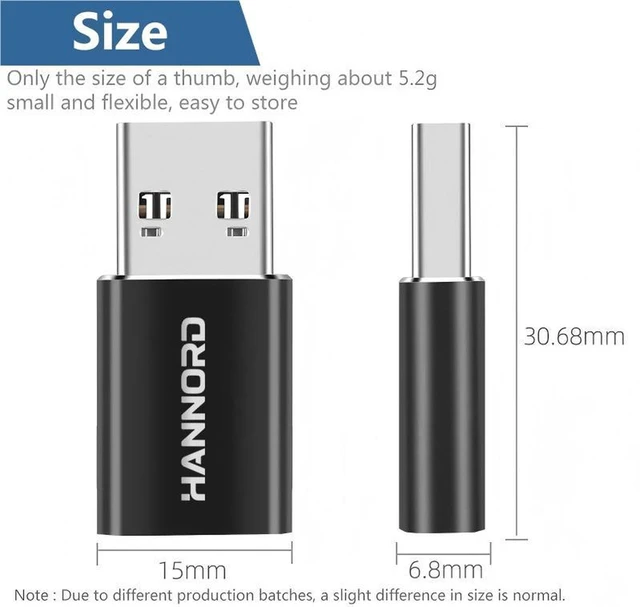 Alt view image 7 of 7 - USB to USB C Adapter 2Pack, USB C Female to USB Male Adapter 10Gbps Aluminum Alloy Type C Converter for iPhone 17 16 Plus Pro Max,iPad Air Mini 6 7,Samsung Galaxy S23 S24,iPad Air, Black