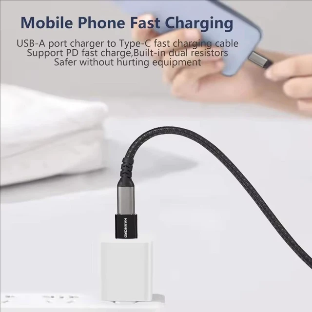 Alt view image 5 of 7 - USB to USB C Adapter 2Pack, USB C Female to USB Male Adapter 10Gbps Aluminum Alloy Type C Converter for iPhone 17 16 Plus Pro Max,iPad Air Mini 6 7,Samsung Galaxy S23 S24,iPad Air, Black