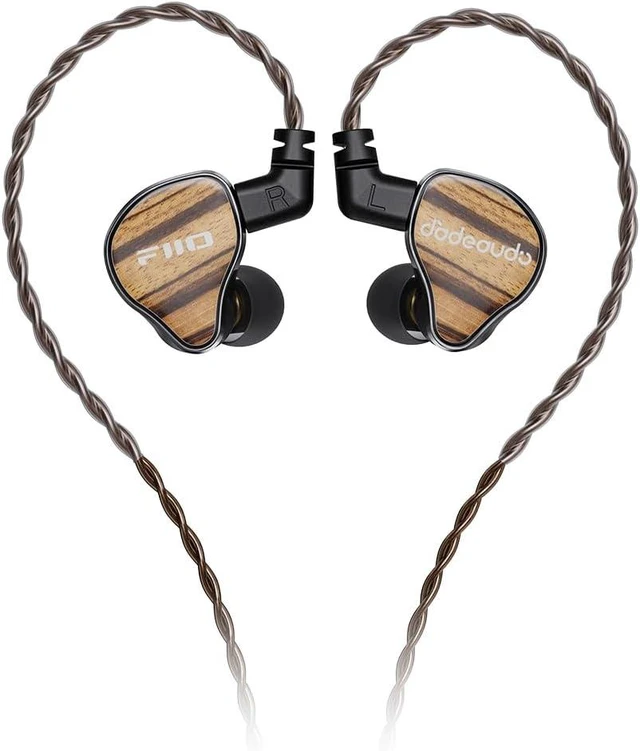Main image of FiiO JH13 Hybrid HiFi IEMs 1DD + 2BA Drivers, Entry-Level Audiophile in-Ear Headphones with Wooden Faceplate & Detachable 0.78mm 2-Pin Cable (Transparent Black)