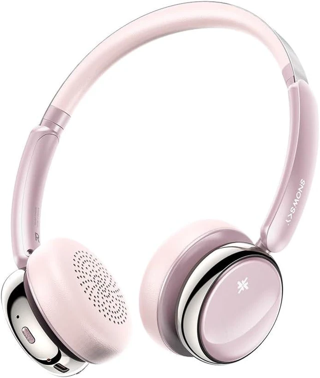 Main image of FiiO Anytime Active Noise Cancelling Bluetooth 5.4 Retro Headphones, 58H Playtime, with Microphone,Light Weight Earphones Comfort Headsets for Travel,Home (Pink)