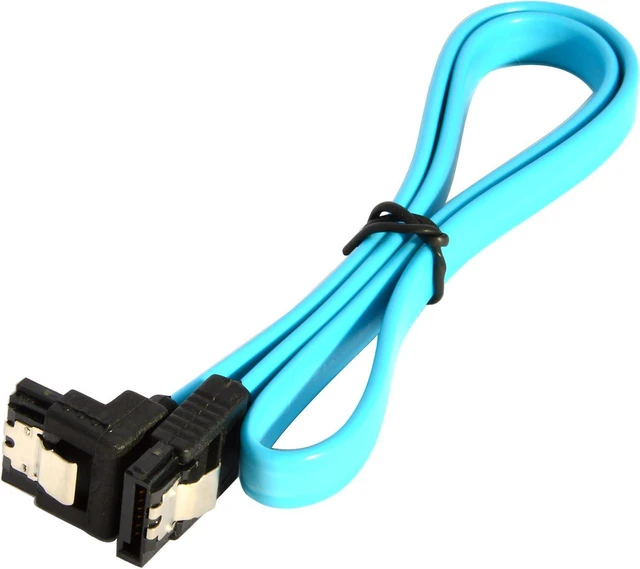 Alt view image 3 of 6 - SATA Cable III, 3 Pack SATA Cable III 6Gbps 90 Degree Right Angle with Locking Latch 15 Inch for SATA HDD, SSD, CD Driver, CD Writer - Blue