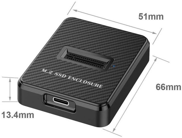 Alt view image 7 of 7 - NVMe & SATA M.2 Reader/Writer, M.2 SSD to USB-A/C Reader Adapter Compatible with (M Key, B+M Key) NVMe and SATA NGFF SSD Dock, Size for 2280 2260 2242 2230 Portable Plastic Enclosure