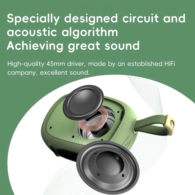 Alt view image 3 of 7 - FiiO/Snowsky Anywhere Portable Bluetooth Speaker withIPX6 Waterproof, 21H Playtime, Wireless Stereo Pairing, HiFi Sound, Bluetooth 5.4, Bassup for Camping, Hiking, Outdoor,Travel,Home (White)