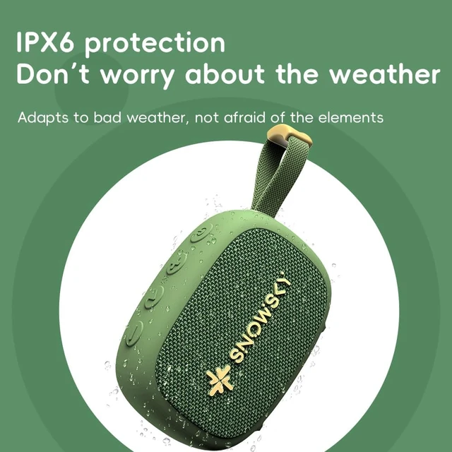 Alt view image 7 of 7 - FiiO/Snowsky Anywhere Portable Bluetooth Speaker withIPX6 Waterproof, 21H Playtime, Wireless Stereo Pairing, HiFi Sound, Bluetooth 5.4, Bassup for Camping, Hiking, Outdoor,Travel,Home (White)