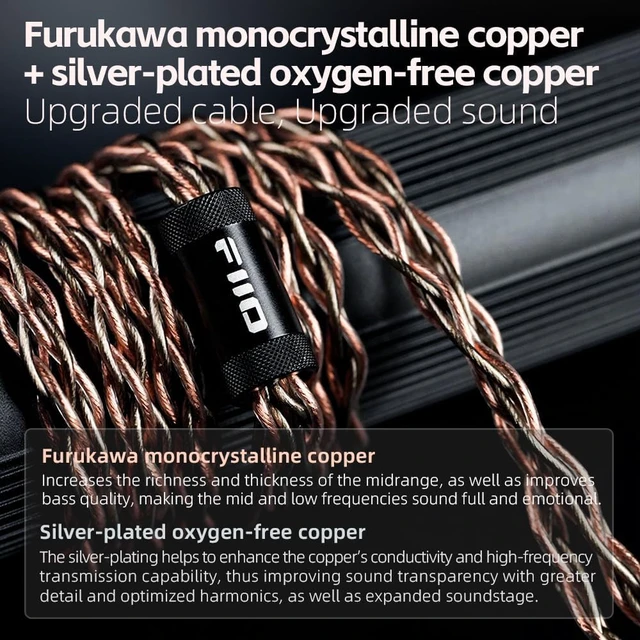 Alt view image 6 of 7 - FiiO FT13 Audiophile Closed-Back Headphones, 60mm Large Dynamic Driver with W-Shaped Wool & Nano Wood Fiber Diaphragm, Premium Purpleheart Wood Design, Furukawa Copper Hybrid Cable(Purple) black