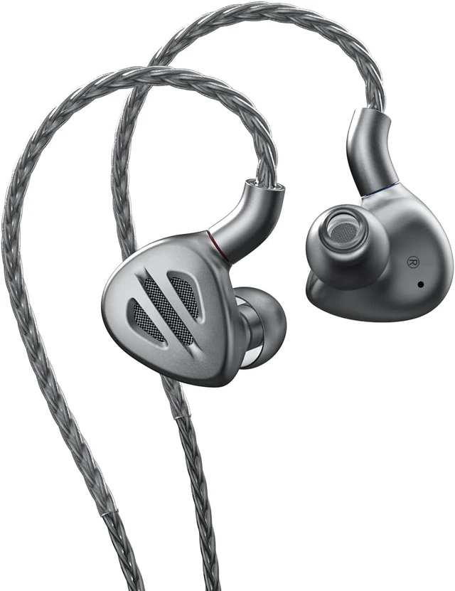 Alt view image 5 of 5 - FiiO FH9 Headphones Earphone Wired High Resolution Over-The-Ear 1DD+6BA Detachable Cable Deep Bass Comes with 2.5/3.5/4.4mm Swappable Plugs for Smartphone/PC/Players/Home Audio(Titanium)