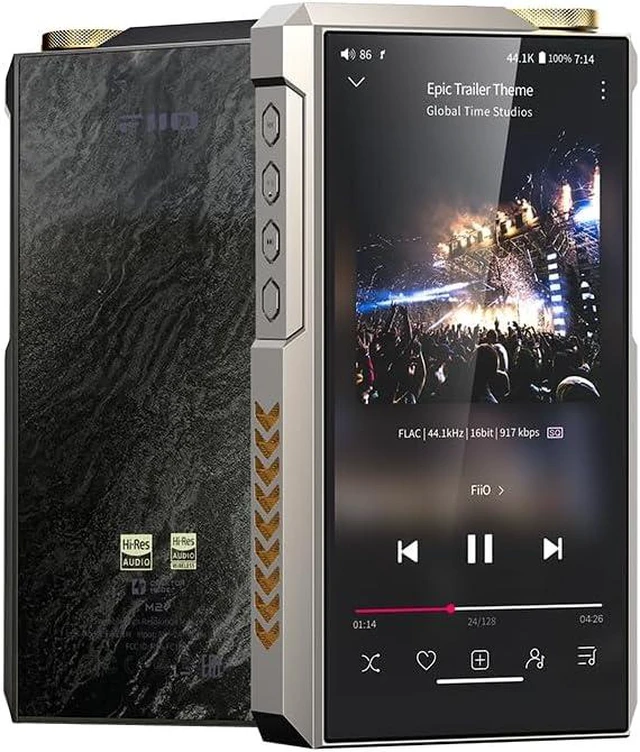Main image of FiiO M27 Android HiFi Music Player, Dual ES9039SPRO DACs, 8GB+256GB with Dual microSD, 5000mW Balanced Amp, 3.5/4.4/6.35mm Outputs, LDAC/aptX Lossless, 31-Band PEQ(Titanium Alloy Edition)