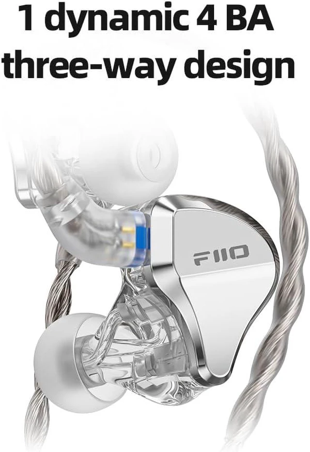 Alt view image 6 of 6 - FiiO/JadeAudio JH5 1DD+4BA Hybrid 5 Drivers HiFi in-Ear Monitors Earphone, Detachable 0.78mm 2 Pin Cable 3.5mm Plug for Audiophile/Musician (Black)