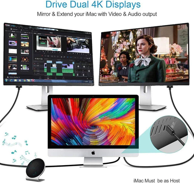 Alt view image 5 of 7 - USB C to HDMI Cable for Home Office 6ft, Hannord USB 3.1 Type C to HDMI 4K Thunderbolt 3 Compatible, Work with MacBook Pro/Air/iPad Pro 2020 2018, Surface Book 2, Dell XPS 15, Galaxy S20/S10