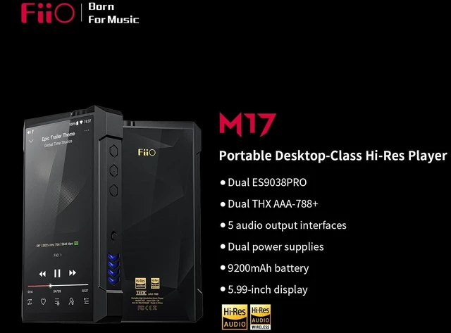 Alt view image 4 of 6 - FiiO M17 Portable Desktop-Class Music Player