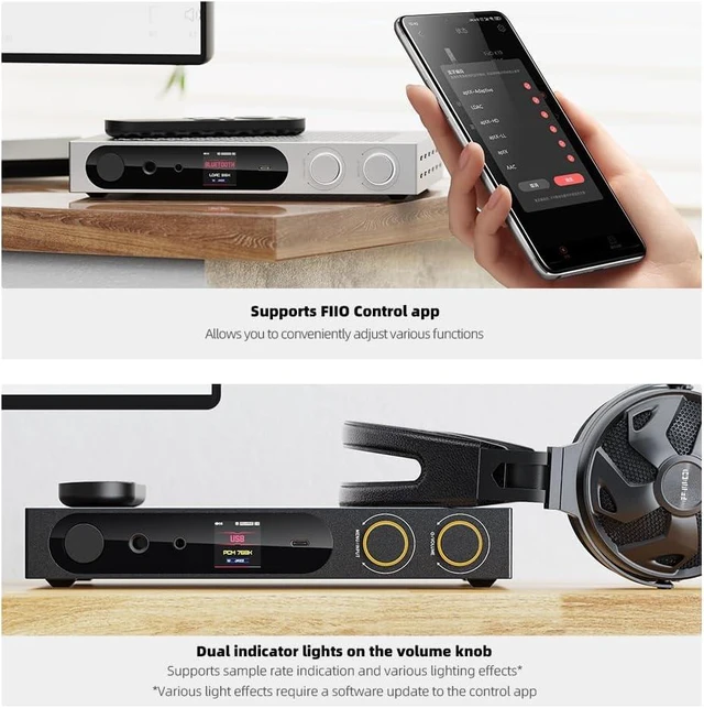 Alt view image 4 of 7 - FiiO K19 Dual ES9039SPRO Desktop DAC HiFi Audio DSD512, 31-Band PEQ, XMOS XU-316 for HDMI/Coaxial/Optical Audio Decoder (Silver)