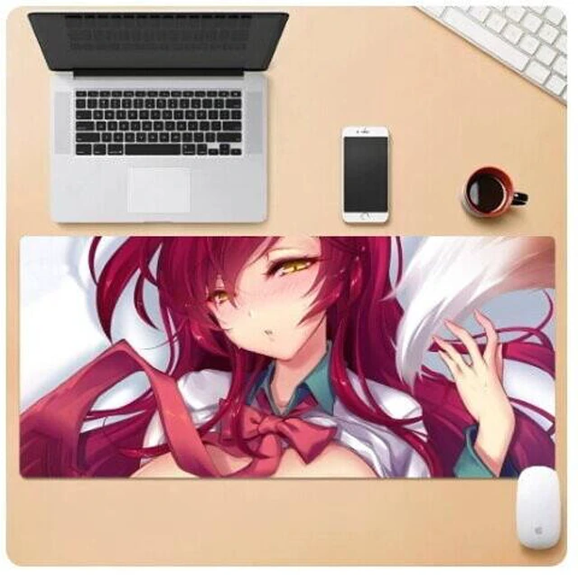 Main image of League of Legends The Nine-Tailed Fox Ahri mouse pad Extended Gaming Mouse Pad with Stitched Edges, Large Mouse pad with Non-Slip Rubber Base for Work & Gaming, Office & Home 800*300mm