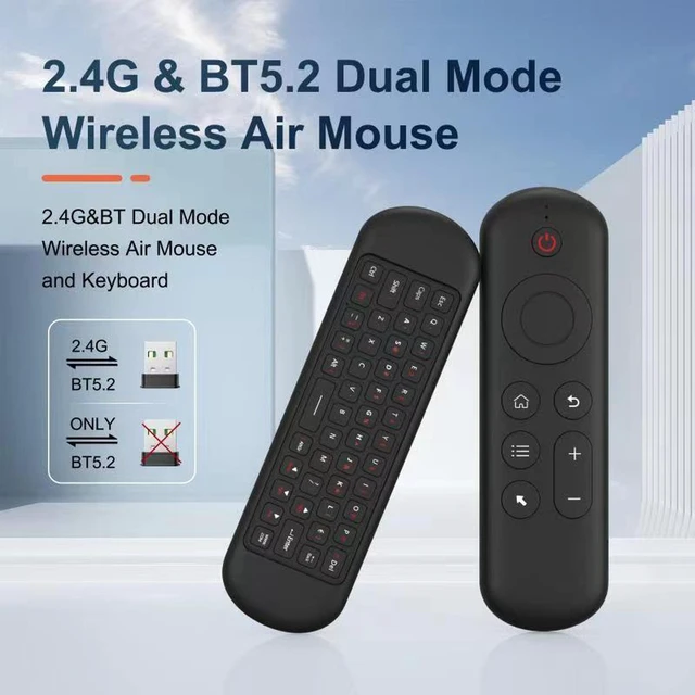 Alt view image 5 of 6 - M5 BT5.2 Remote Control Bluetooth Keyboard 2.4G Wireless Air Mouse Gyroscope 7 Color Backlight for Android TV Box, Smart TV, Laptop, miniPC, Projector, HTPC, Media Player