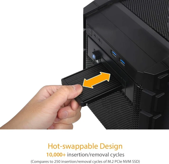 Alt view image 3 of 7 - ICY DOCK M.2 PCIe 3.0/4.0 NVMe SSD to 2.5" U.2 SSD Converter / Mounting Adapter with Heatsink | EZConvert MB705M2P-B
Visit the ICY DOCK Store
4.0 4.0 out of 5 stars (157) | Search this page
Amazon's