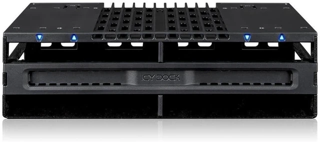 Main image of ICY DOCK 4 Bay 2.5 SAS/SATA SSD/HDD Tool Free Mobile Rack for 5.25" Bay | flexiDOCK MB024SP-B