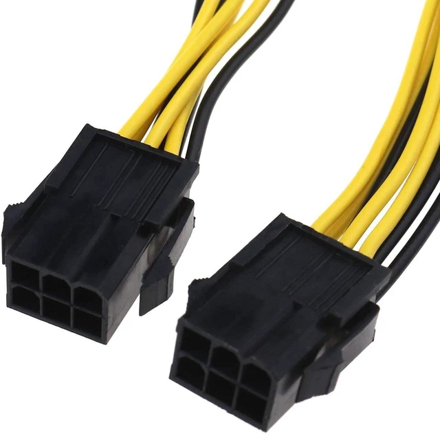Alt view image 2 of 7 - Pcie Cable, 6 Pin to 8 Pin PCI Express Power Converter Cable for GPU Video Card PCIE Power Adapter, 20cm / 7.87inch, 1 Pack