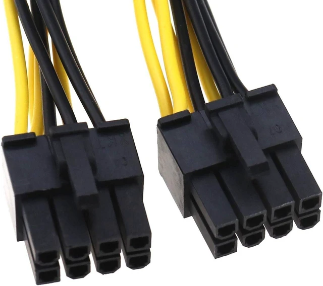 Alt view image 3 of 7 - Pcie Cable, 6 Pin to 8 Pin PCI Express Power Converter Cable for GPU Video Card PCIE Power Adapter, 20cm / 7.87inch, 1 Pack
